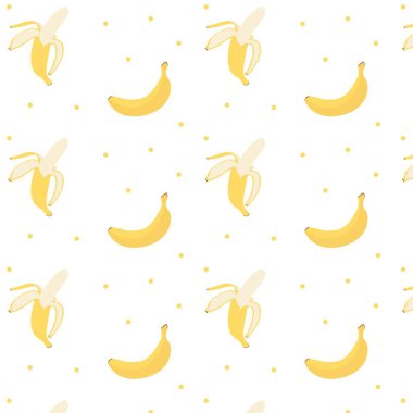 Beyaz arka planda muz deseni. Vektör illüstrasyonu