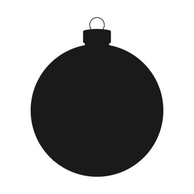 Bir Noel balosunun silueti. Vektör illüstrasyonu