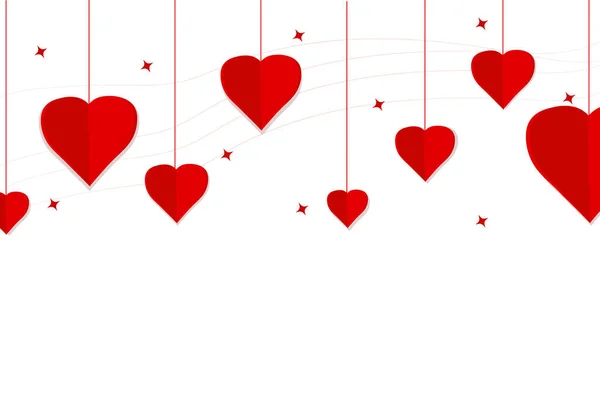 Фон Серцями День Святого Валентина Білий Фон Насінням Векторна Ілюстрація — стоковий вектор