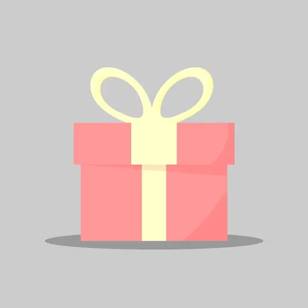 Roze Geschenkdoos Een Geschenk Vectorillustratie — Stockvector