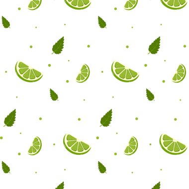 Kireç ile Seamless modeli. Vektör çizim