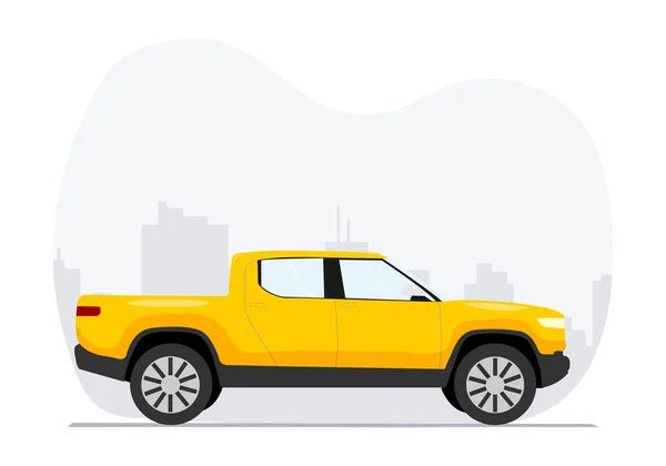 黄色の車のイラストです オフロードカー ベクターイラスト — ストックベクタ