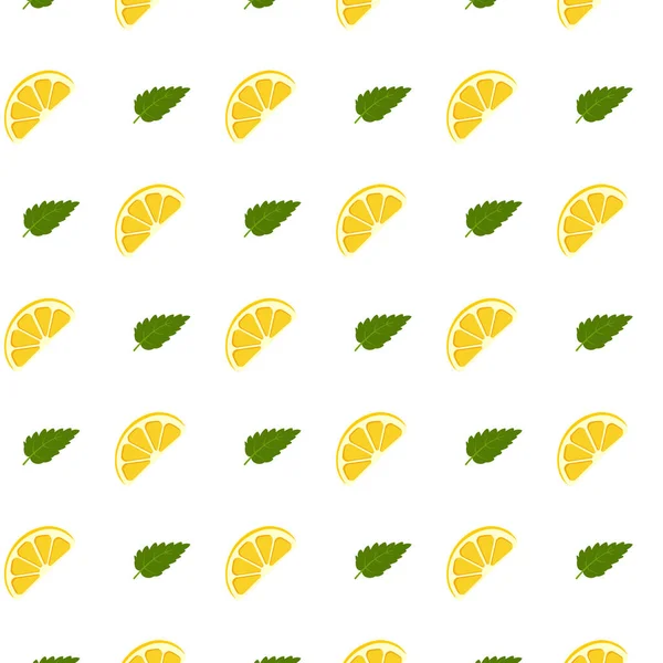 Pattern Lime Leaves Vector Illustration — Stock Vector