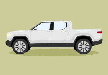 Araba çizimi. Vektör illüstrasyonu, kamyon