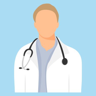 Doktor stetoskop, vektör çizim ile