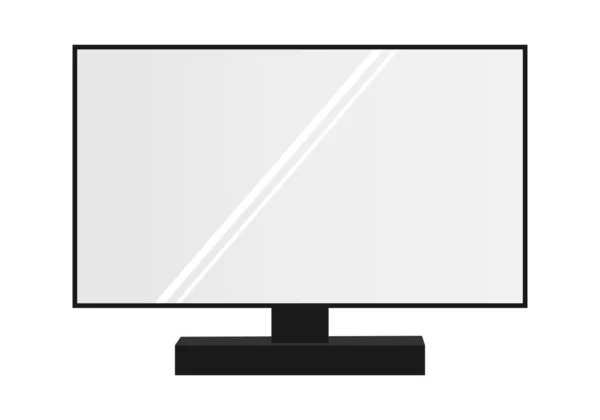 Monitor Con Pantalla Ilustración Vectorial — Vector de stock