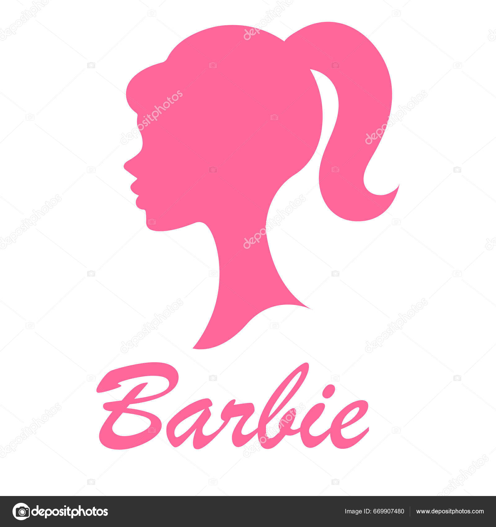 Pegatinas Barbie Pegatinas Muñecas Ilustración Vectorial Pegatinas Barbie  Vector de stock por ©oksasmm@gmail.com 669907480