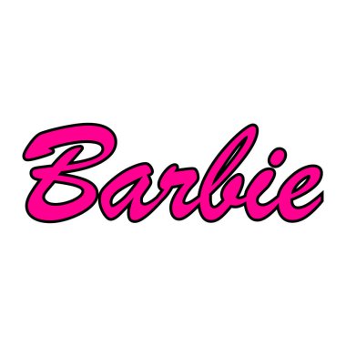 Barbie çıkartmaları. Bebek çıkartmaları. Barbie çıkartmalarının vektör illüstrasyonu