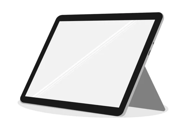 Tablet Com Tela Tablet Ilustração Vetorial Plana Comprimido Com Fundo —  Vetores de Stock