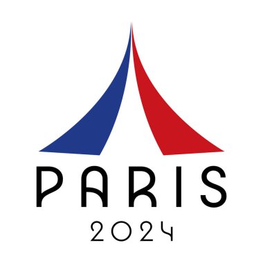 Paris 2024. Paris 'te oyun. Vektör illüstrasyonu