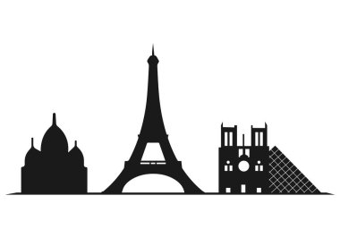 Paris 2024. Paris 'te oyun. Vektör illüstrasyonu