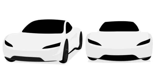 Реалістичний Автомобіль Ізольований Білому Векторна Ілюстрація Автомобіля Встановити Автомобіль Усіх — стоковий вектор
