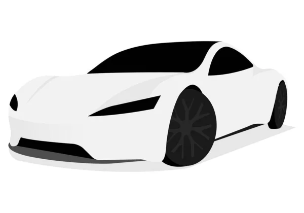ホワイトで孤立した現実的な車 ベクターカーイラスト すべての側面から車を設定する — ストックベクタ