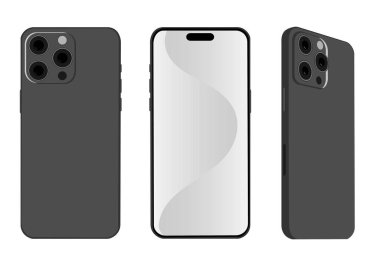 Akıllı telefon vektör çizimi. Akıllı telefon hazır. Ekranlı bir telefon..