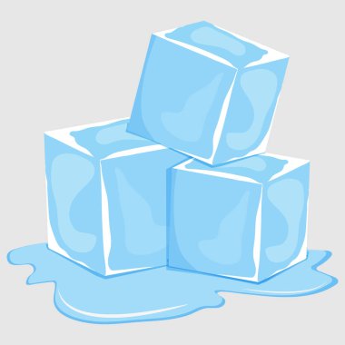 Şeffaf cam küp şekilleri gerçekçi bir şekilde. Vektör illüstrasyonu