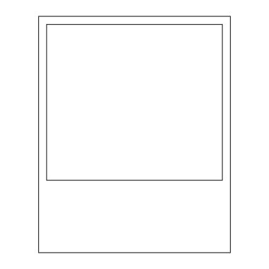 Boş fotoğraf çerçevesi izole edildi. vektör illüstrasyonu