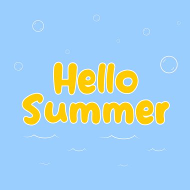 Palm ile yaz geçmişi. Yaz poster illüstrasyonu. Summer view posteri. Merhaba yaz afişi.