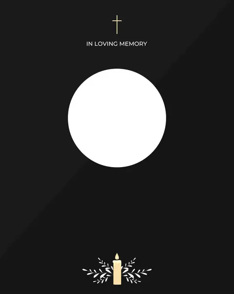 stock vector Funeral vector card. Empty card. Digital Funeral Announcement Invitation Template in vector Illustrator