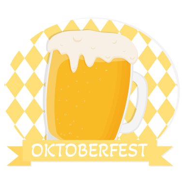 Oktoberfest bira festivali afişleri vektör illüstrasyonu