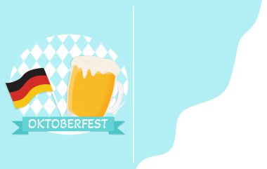 Oktoberfest bira festivali afişleri vektör illüstrasyonu