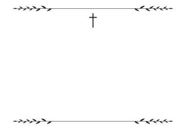 Cenaze vekil kartı. Boş kart. Vektör İllüstratördeki Dijital Cenaze Davetiyesi Şablonu