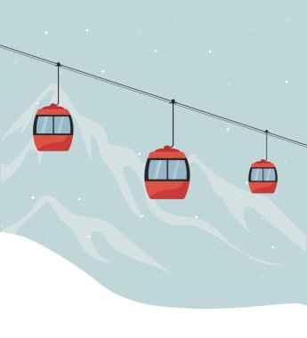 Karlı dağlar ve ormanlar, kayak yamaçları ve asansörler, kayak, snowboard ya da kızak yapan insanlar, kayak yapan insanlar, dağlardaki evler, kayak merkezleri, kış ekipmanlarındaki turistler, kış sporları öznitelikleri
