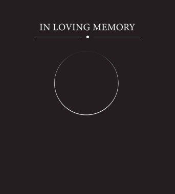 Cenaze vekil kartı. Boş kart. Vektör İllüstratördeki Dijital Cenaze Davetiyesi Şablonu