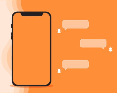 Tablet bilgisayar ve akıllı telefon. Kutulu ve oklu her metin için kutu. boş pencere penceresi. Web pankartı vektör illüstrasyonu.