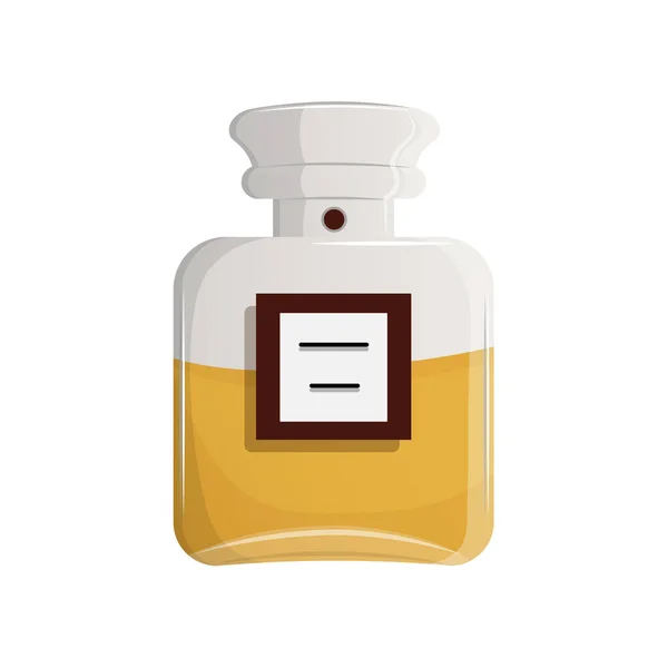 Γυάλινο Μπουκάλι Γαλλικό Άρωμα Τετράγωνο Μπουκάλι Αρωματικών Αρωμάτων Εικονογράφηση Διανύσματος — Διανυσματικό Αρχείο