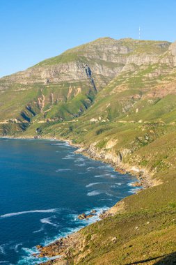 Chapman 's Peak Drive' ın sahil manzarası, Cape Town, Güney Afrika