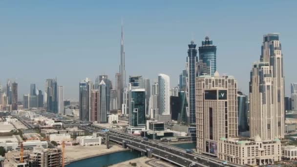 Dubaï Émirats Arabes Unis Plan Arrière Magnifique Architecture Dubaï Burj — Video