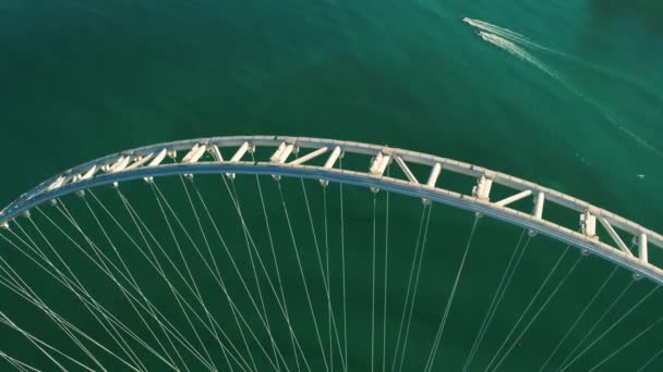 Арабские Эмираты Воздушный Снимок Города Эйн Дубаем Самого Высокого Колеса — стоковое видео