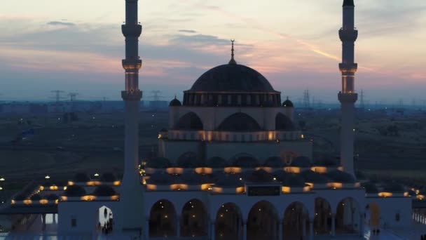 Мечеть Шарджа Найбільша Мечеть Еміраті Шарджа Єднані Арабські Емірати Знята — стокове відео