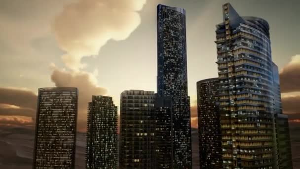 Aesthetic City Skyscraper Bulging — Wideo stockowe