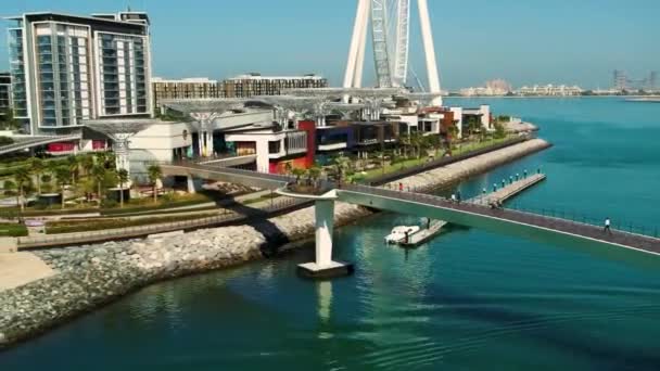 Bluewaters Island Ferris Wheel Dubai — Stock videók