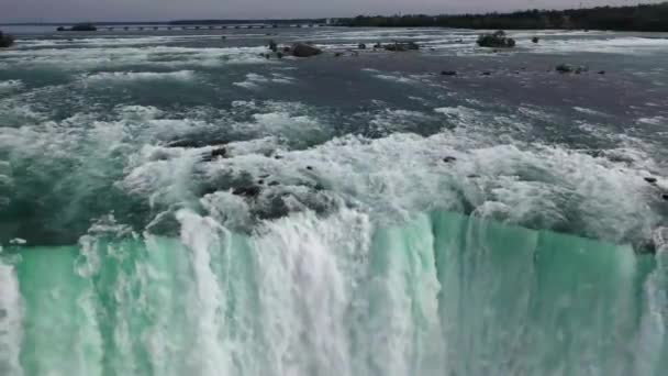 Niagara Falls Canada Beautiful Drone Footage — Stockvideo