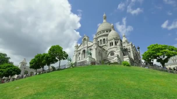 Close Sacre Coeur Basilica France — Vídeos de Stock