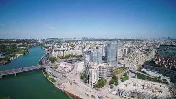 Paris Boulogne Billancourt Drone Footage — Vídeos de Stock