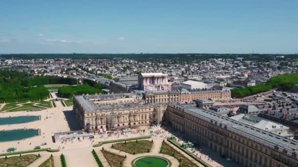 Aerial View Versailles Gardens Paris France — 图库视频影像