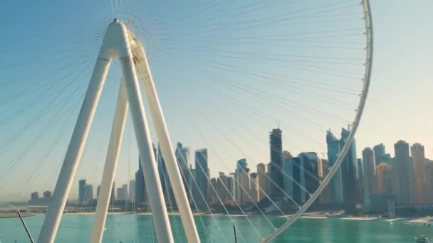 Dynamic View Ferris Wheel Dubai — Vídeos de Stock