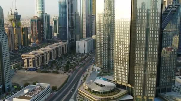 High Buildings Drone View Dubai — Wideo stockowe