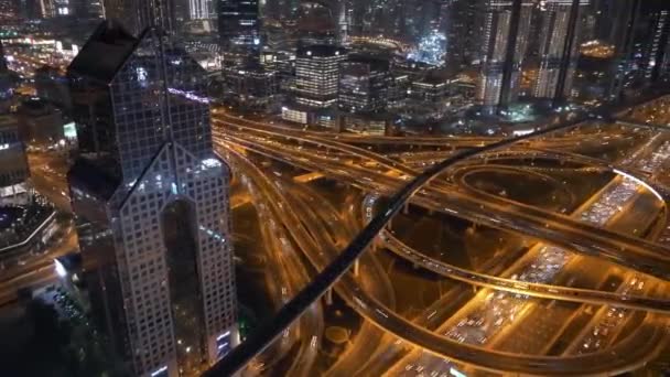 Dubai Skyline Urban Roads Timelapse Dubai — Stockvideo