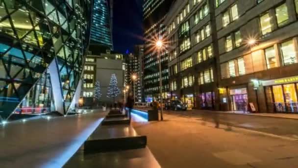 Time Lapse Footage Mary Axe Gherkin — Stock video