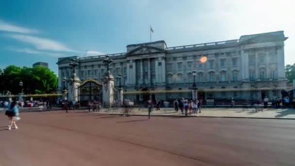 Buckingham Palace Time Lapse People Moving — 图库视频影像