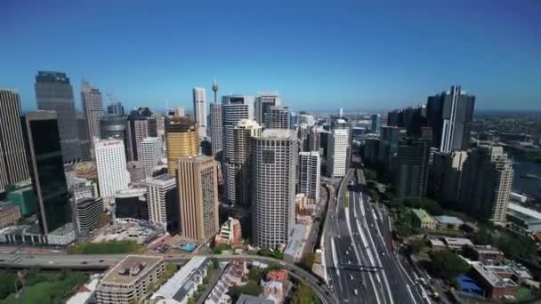 Sydney High Rise Buildings Skyscrapers Day Time — Stockvideo