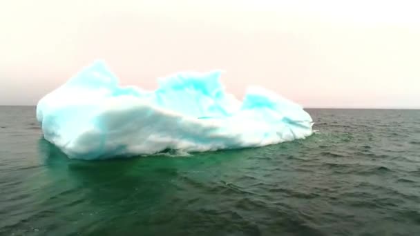 View Iceberg Canada Canadian Ocean — стоковое видео