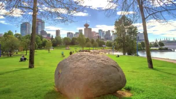 Time Lapse Footage Vancouver Park Canada — стоковое видео