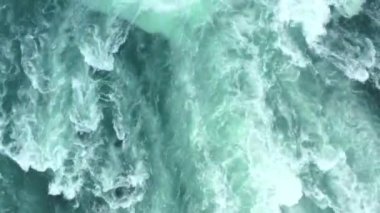 Dynamic drone footage of a beautiful waterfall in Canada