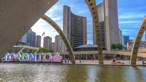 Time Lapse Hyper Lapse Toronto City Canada — Stock video