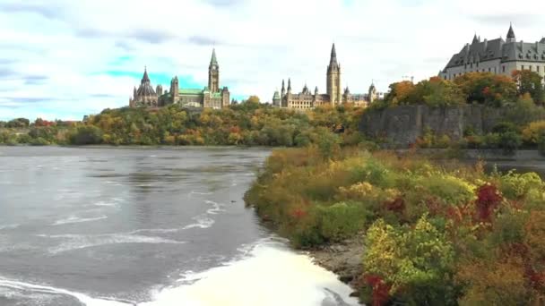 Canada Spring Season Footage Ottawa River — Stok video